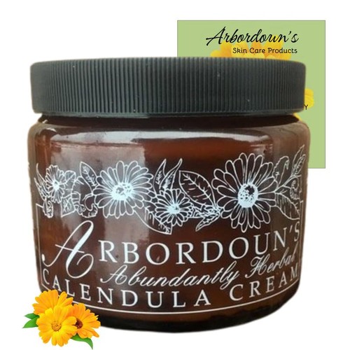 Calendula cream 9oz amber jar - calendula,