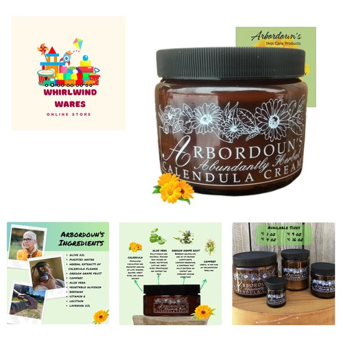 Calendula cream 9oz amber jar - amber,