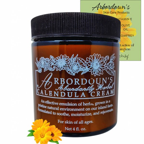 Calendula cream 4oz amber - cream, jar